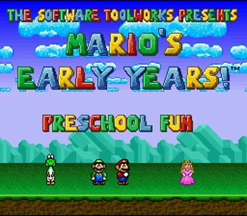 Mario's Early Years - Preschool Fun (USA) screen shot title